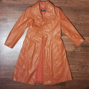 Vintage Authenic Red Leather Jacket